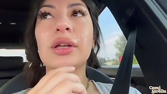 Public Display Of Satisfaction: Latina'S Facial After Mind-Blowing Bj