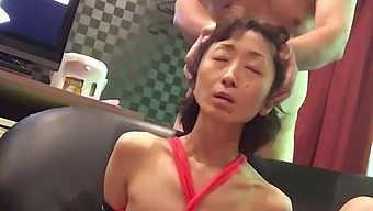 Japanese Girl Miyuki Bound And Degraded On Sofa During Adult Film Shoot At Hotel