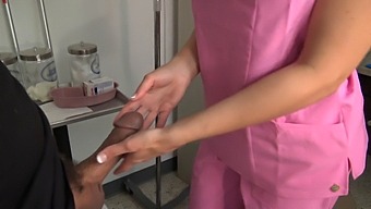 Beautiful Blonde Nurse Gives A Sensual Blowjob To Her Patient