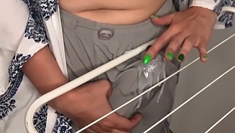 Stepdad'S Cock Rubbing On Clothes Dryer In Front Of Stepson