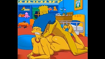 Marge, The Naughty Housewife, Moans With Ecstasy As She Gets Filled With Hot Cum In Her Tight Rear And Squirts In All Directions