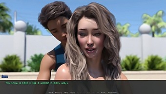 Cartoon Sex Games: Sunbathing With A Naughty Stepmom
